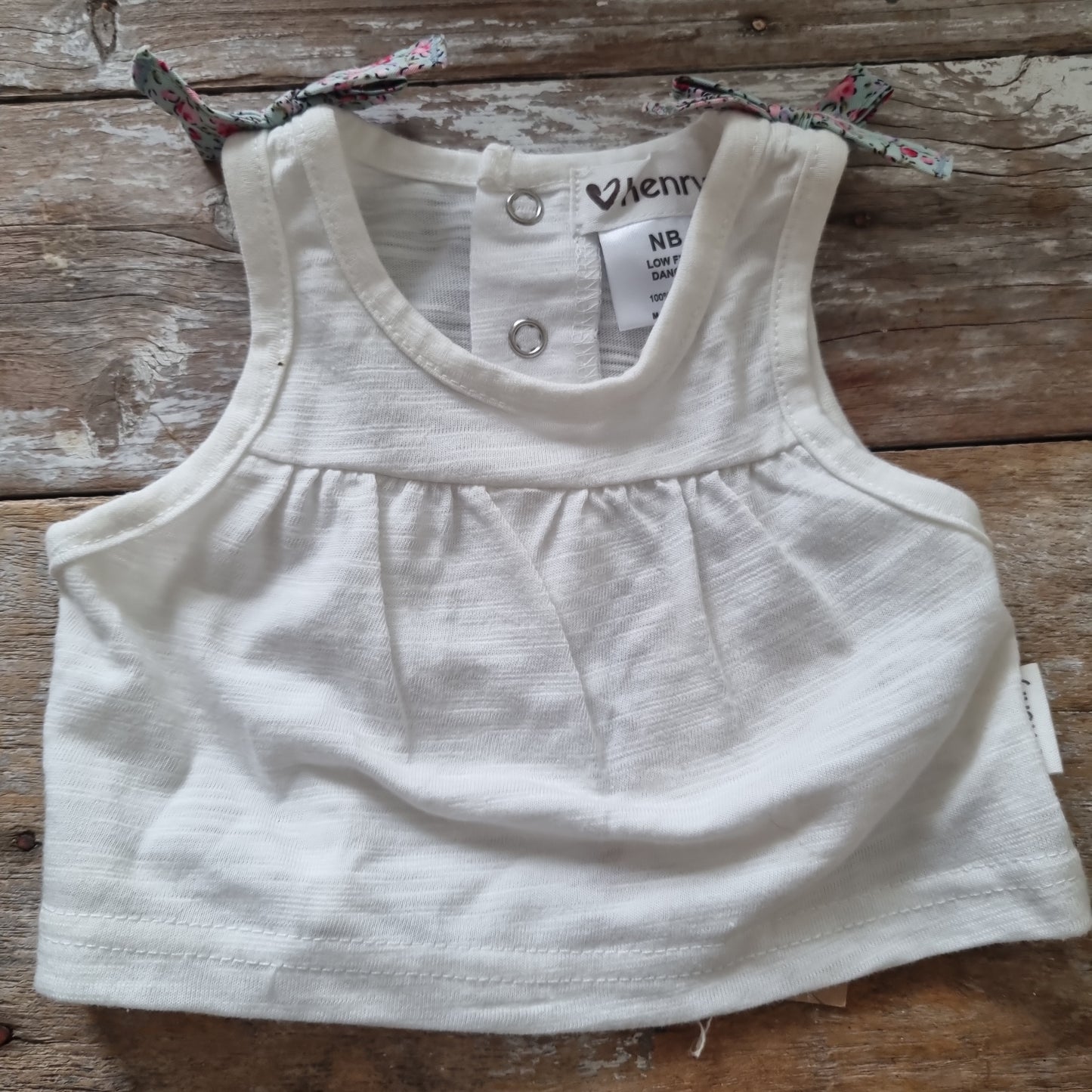 Baby Girls Gathered Sun Top - White