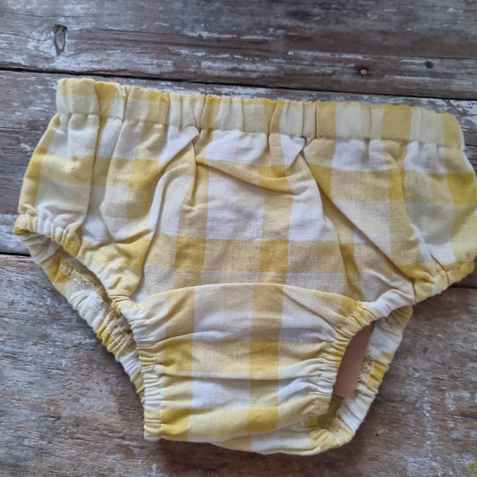 Lemon Gingham Baby Girls Pilcher | Love Henry