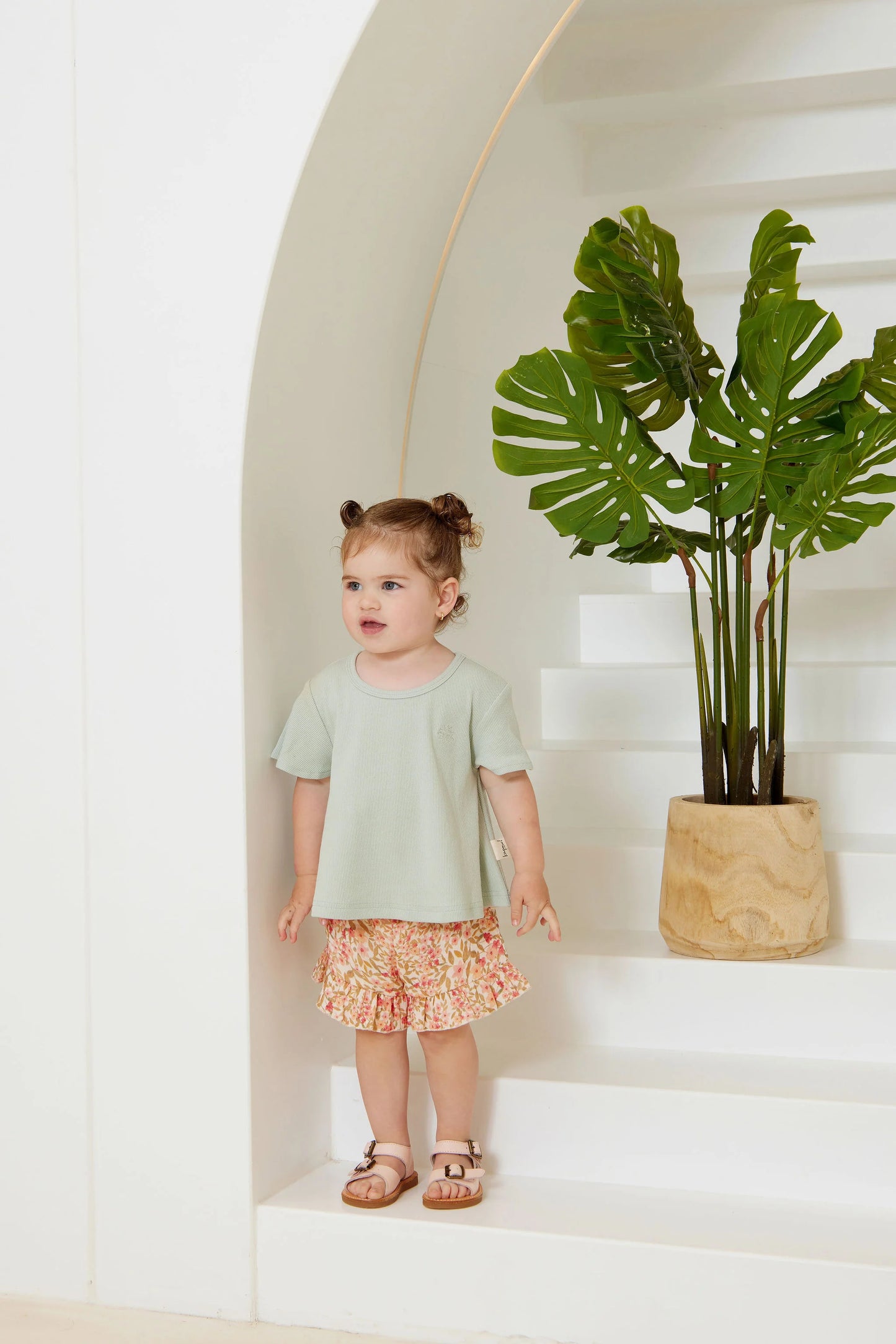Sage Rib Swing Tee | Kapow Kids