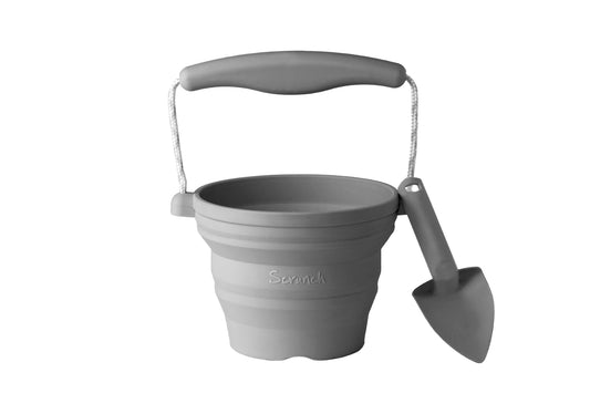 Scrunch Garden Bucket Dark Grey
