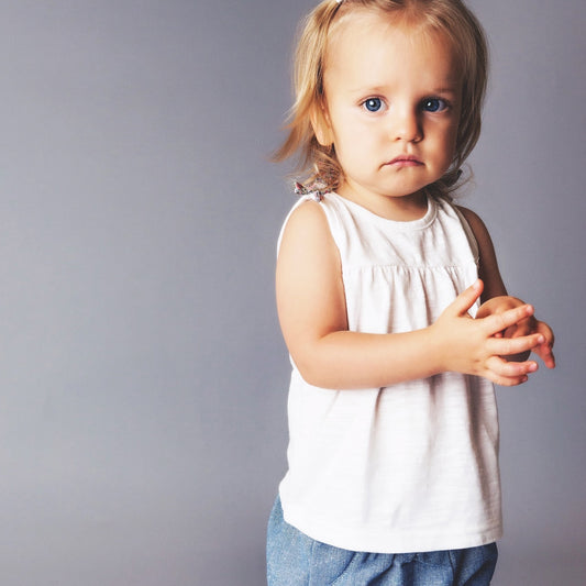 Baby Girls Gathered Sun Top - White