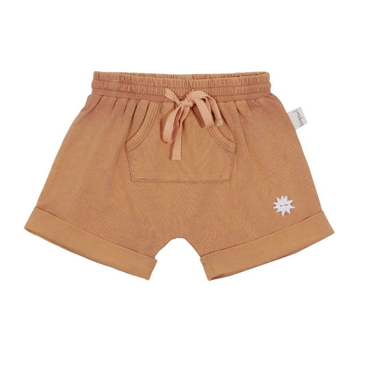 Caramel Shorts Vintage Wash | Kapow Kids