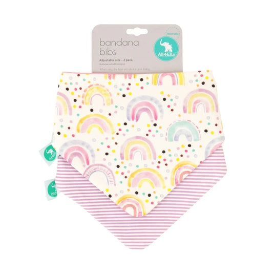 Watercolour Rainbow Bandana Bibs