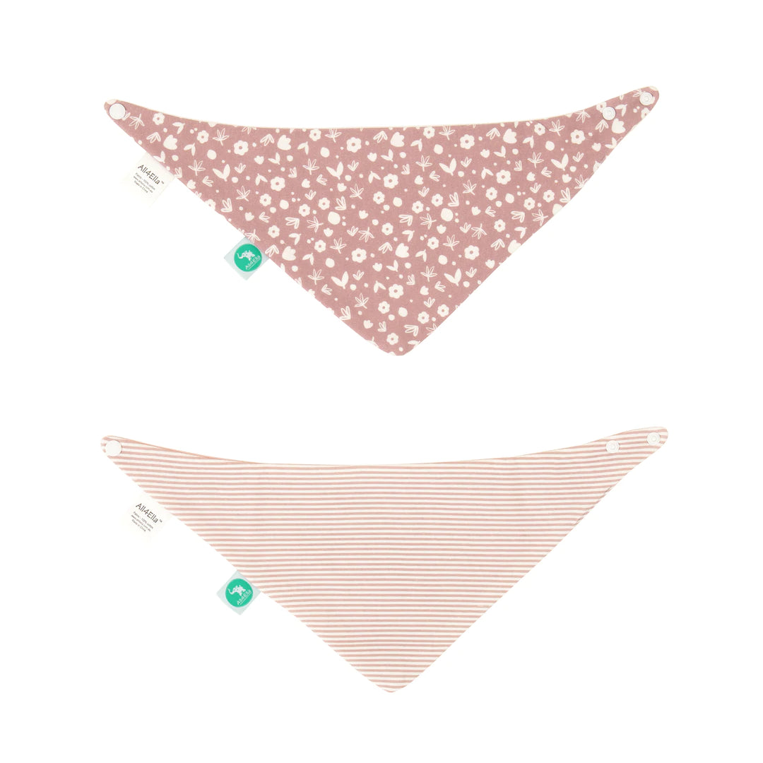 Dusty Pink Bandana Bibs
