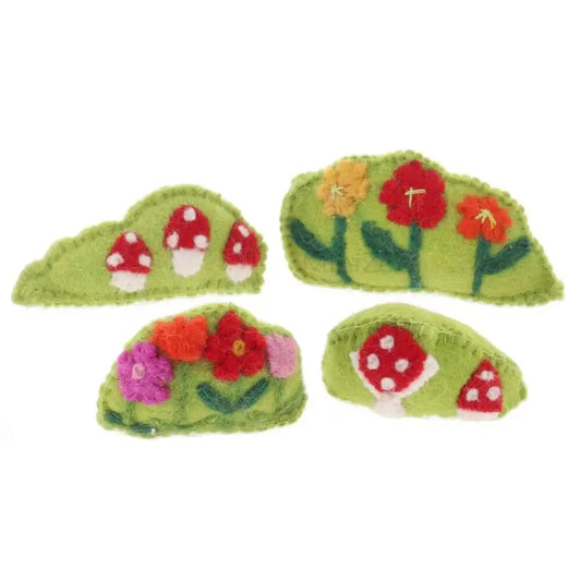 Felt Bushes Flowers Mushrooms| Papoose Toys