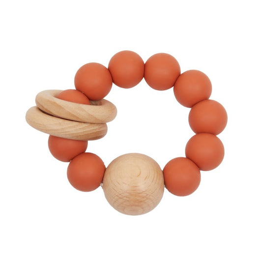 Silicone Ring Teether - Terracotta | My Little Giggles