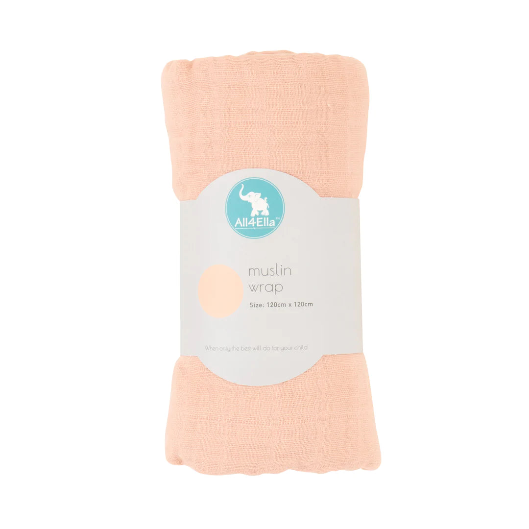 Muslin Wrap Peach | All 4 Ella