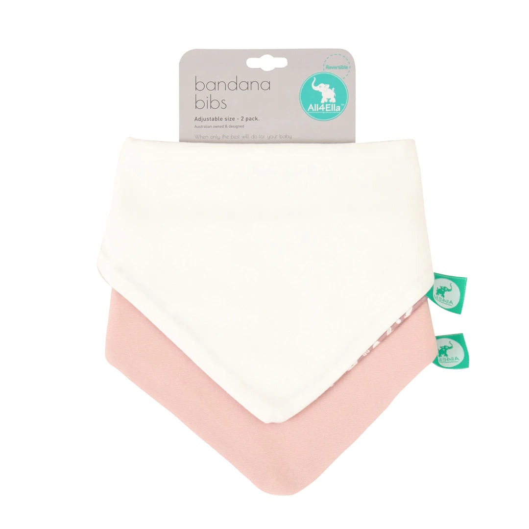 Dusty Pink Bandana Bibs