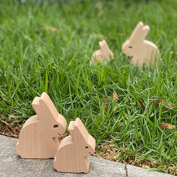 Wooden Bunny Family | Papoose Toys