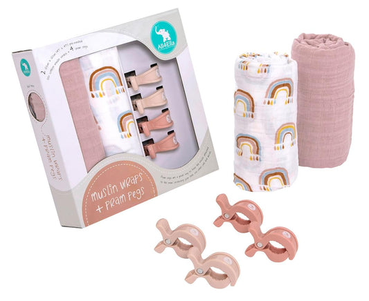 Rainbow - 2 Pack Wraps & 4 Pegs