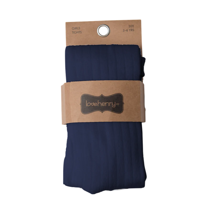 Cotton Tights - Navy | Love Henry