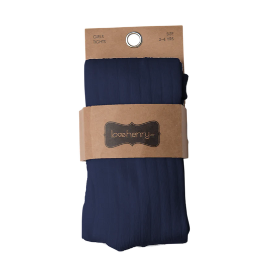 Cotton Tights - Navy | Love Henry