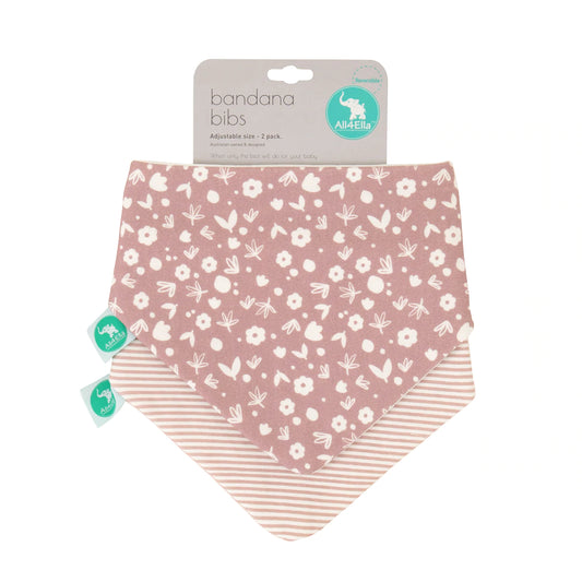 Dusty Pink Bandana Bibs
