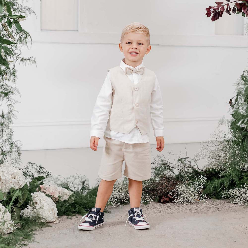 Jackson Short Sleeve Shirt - White | Designer Kidz