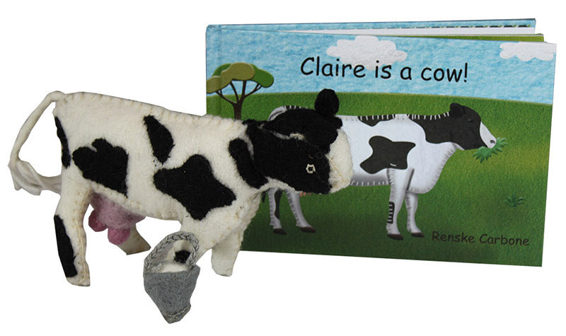 Claire is a cow book and toy | Papoose Toys