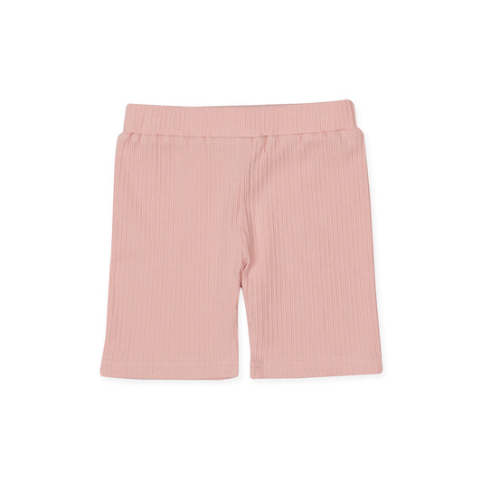 Shell Pink Rib Bike Shorts