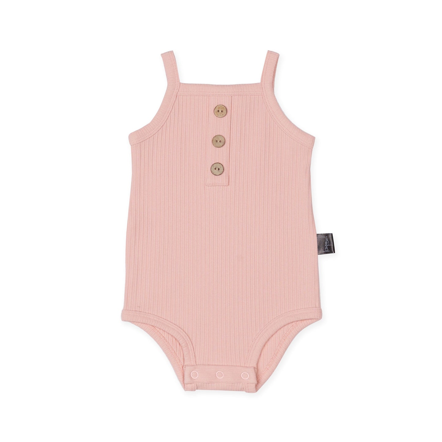 Shell Pink Rib Singlet Bodysuit