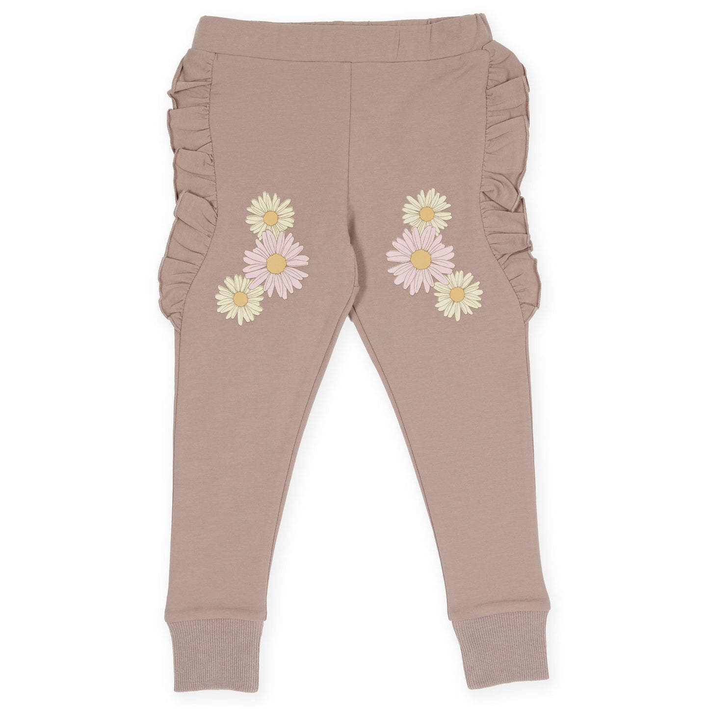 Rose Taupe Frill Trackies | Kapow Kids