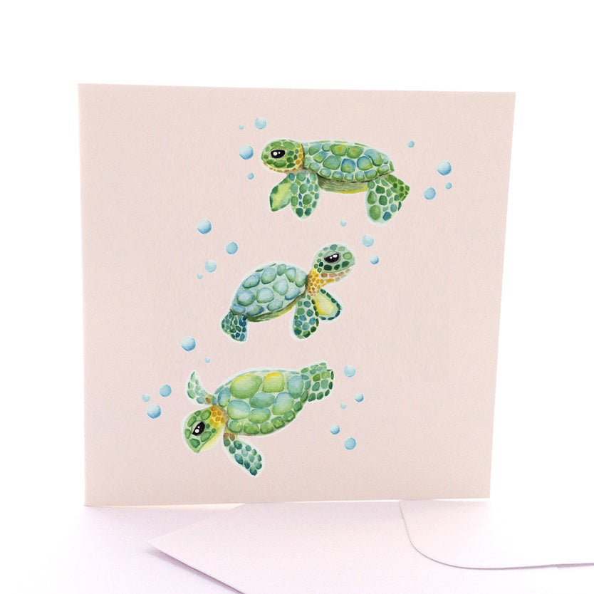Baby Sea Turtles Card