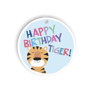Happy Birthday Tiger Gift Tag