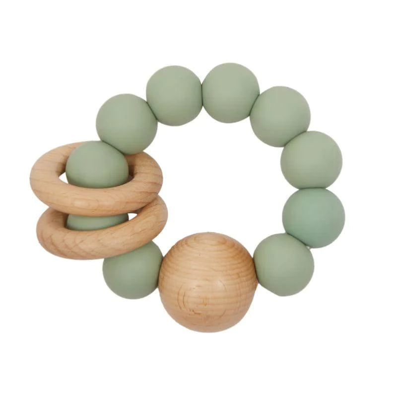 Silicone Ring Teether - Sage | My Little Giggles